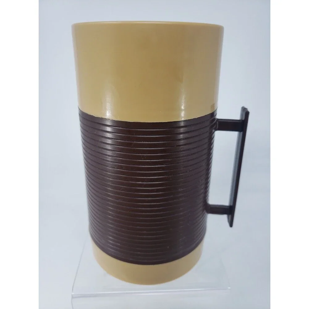 Aladdin Wide Mouth Vintage 1970's Brown Tan Insulated  Food Storage Container